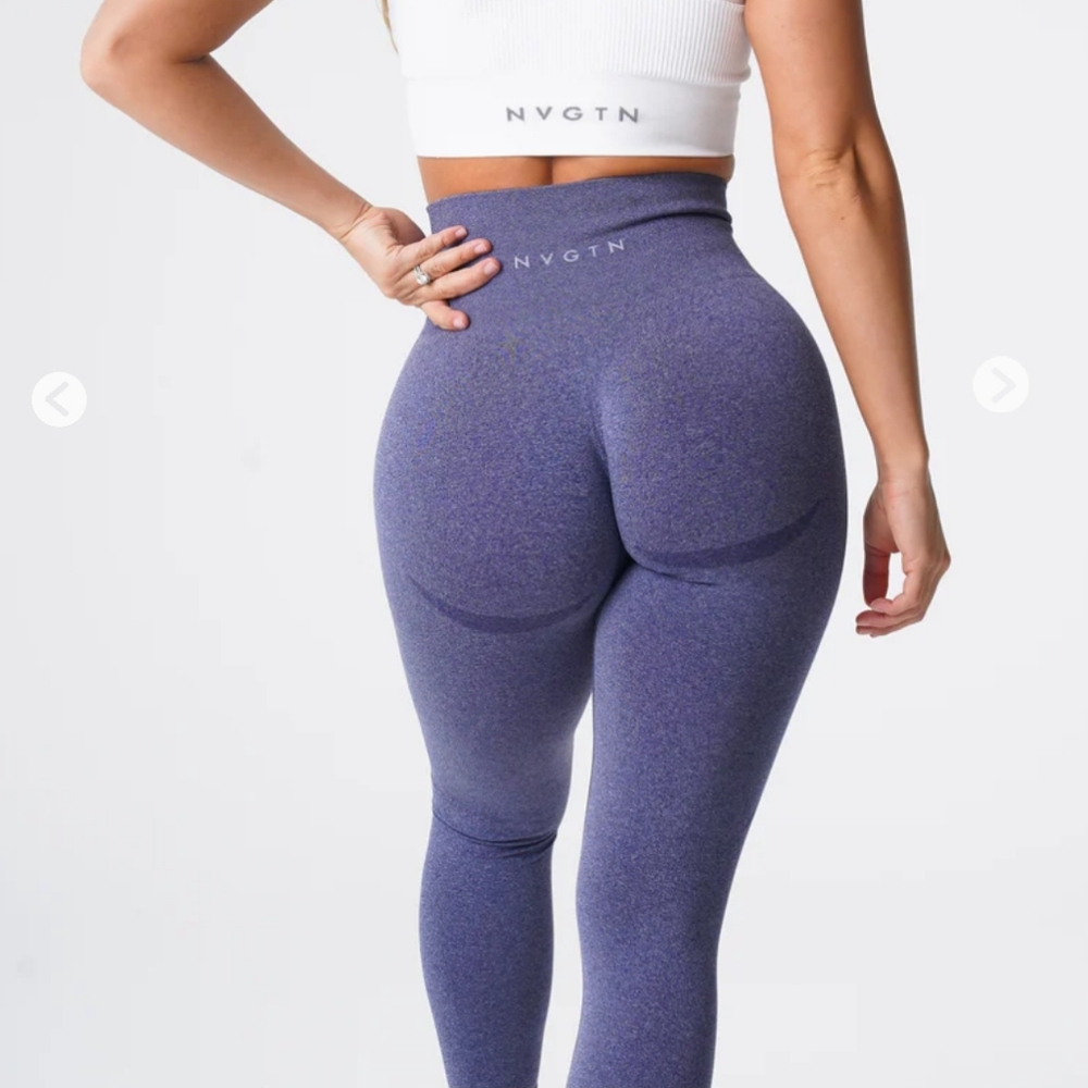 NWT NVGTN seamless contour leggings Indigo blue size medium - Picture 2 of 6